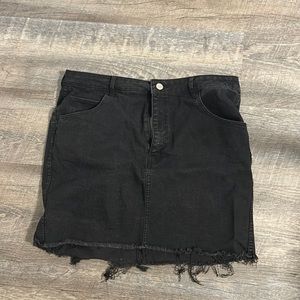 H &m black Denim skirt